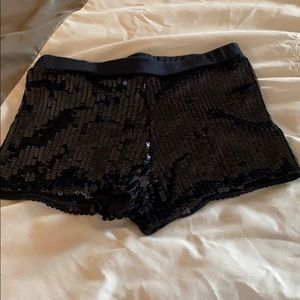 Black sequins shorts